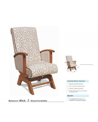 Balancin tapizado madera moderno 46-07 